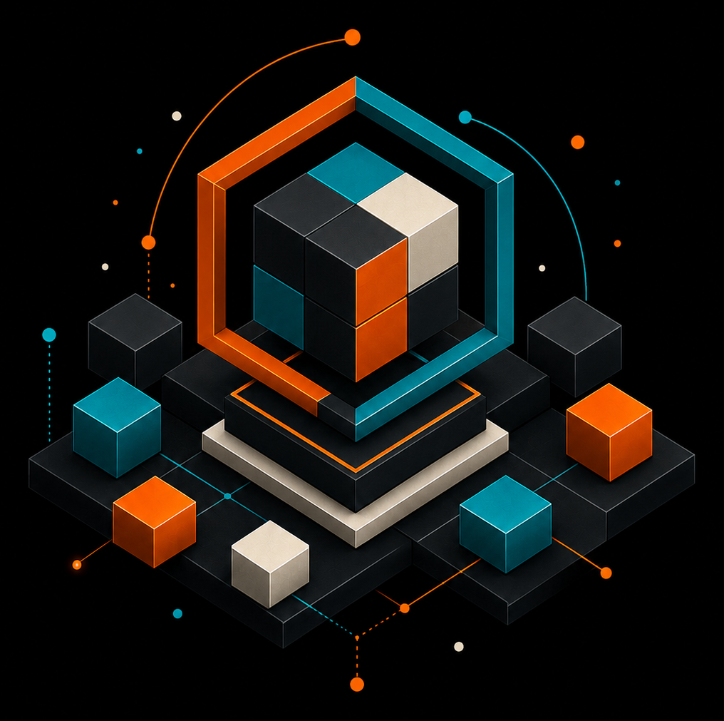 Isometric Alchemy icon representing creativity, combination and transformation